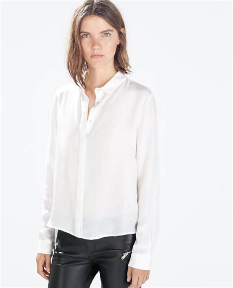 zara white shirt|Women's Shirts & Blouses .